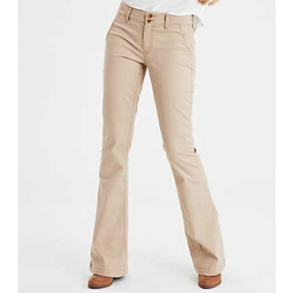 AE Khaki Artist Flare Pants